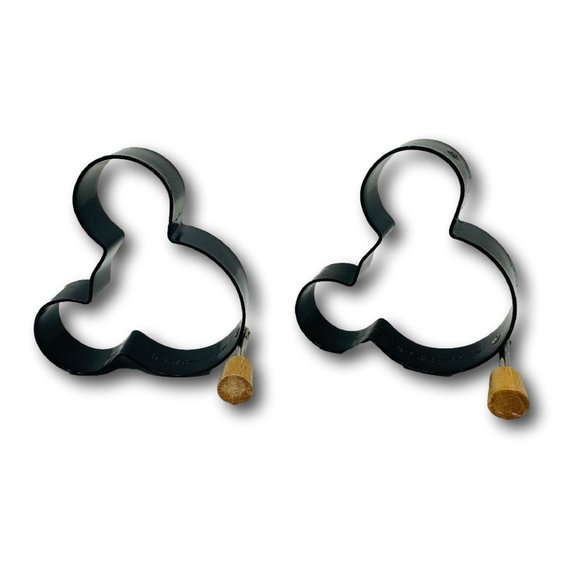 Disney Mickey Mouse Ears Egg Pancakes Cookies Mold Metal Black - Picture 2 of 4